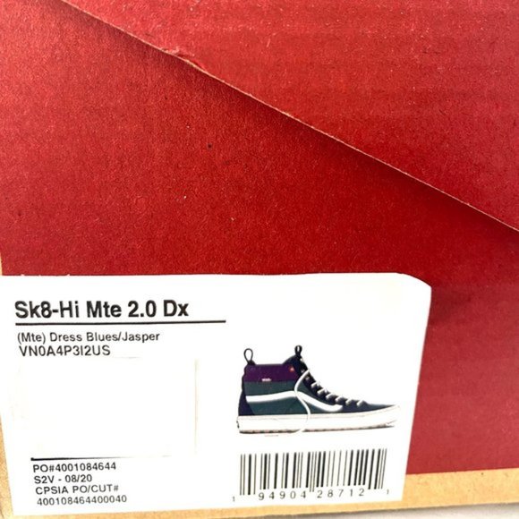 💖MEGA SALE💖VANS Sk8-Hi MTE 2.0 Dx Dress Blues Payent Leather Men's VN0A4P3I2US - Picture 7 of 7